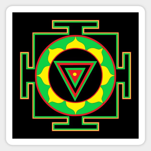 Powerful Goddess Kali Yantra Sticker by Malusha